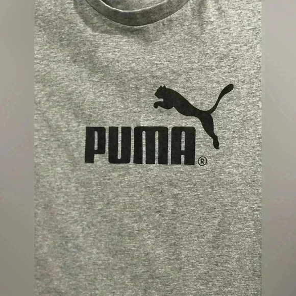 PUMA Men Printed Round Neck Cotton Blend Grey T-Shirt size M - Picture 6 of 8